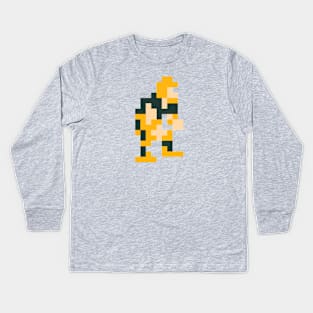 8-Bit Linebacker - Green Bay Kids Long Sleeve T-Shirt